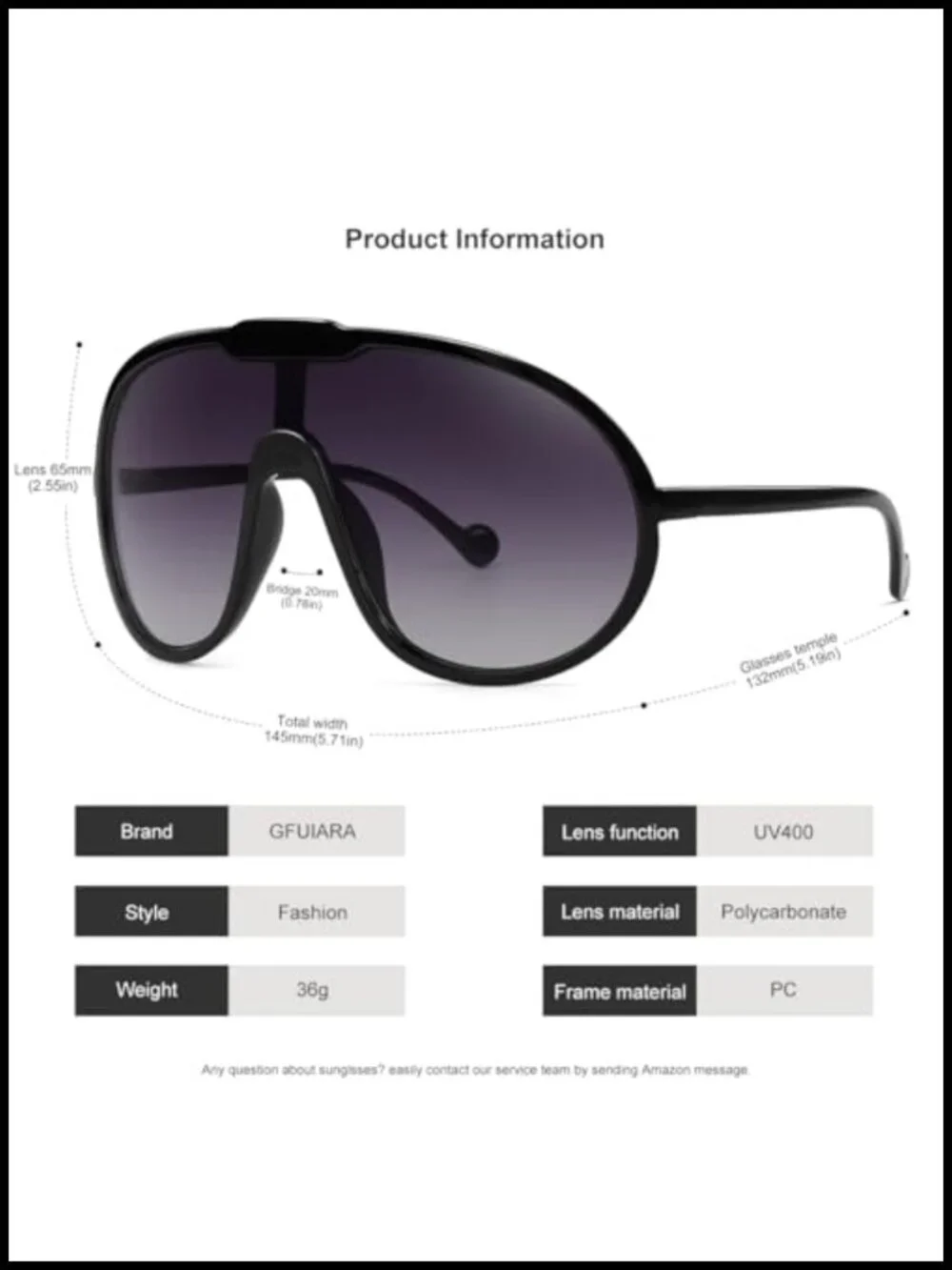Oversized Shield Aviator Sunglasses UV400 Protection